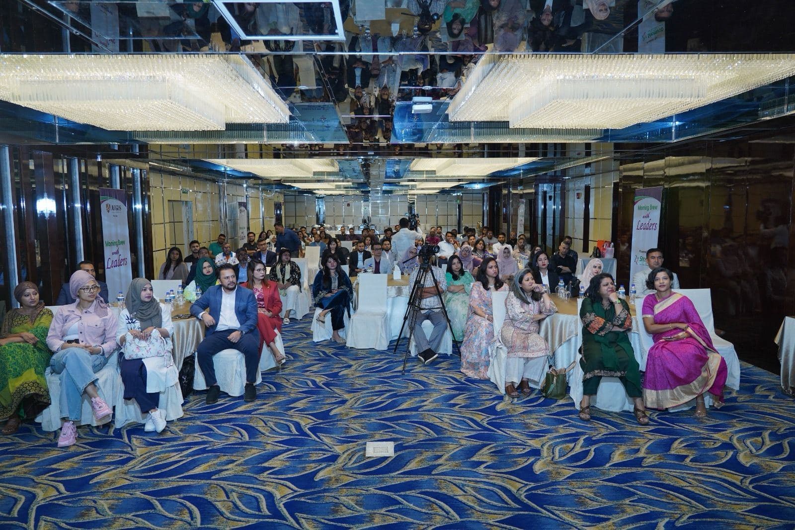 A full ballroom at Renaissance Dhaka Gulshan Hotel for the first Morning Brew with Leaders